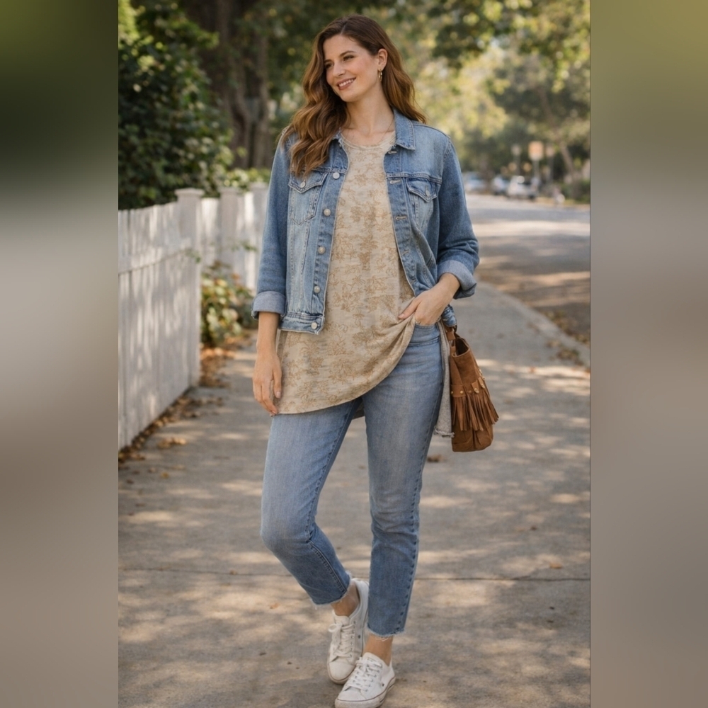 🤩 EUC Aerie Distressed Oversized Sleeveless Top Size Large